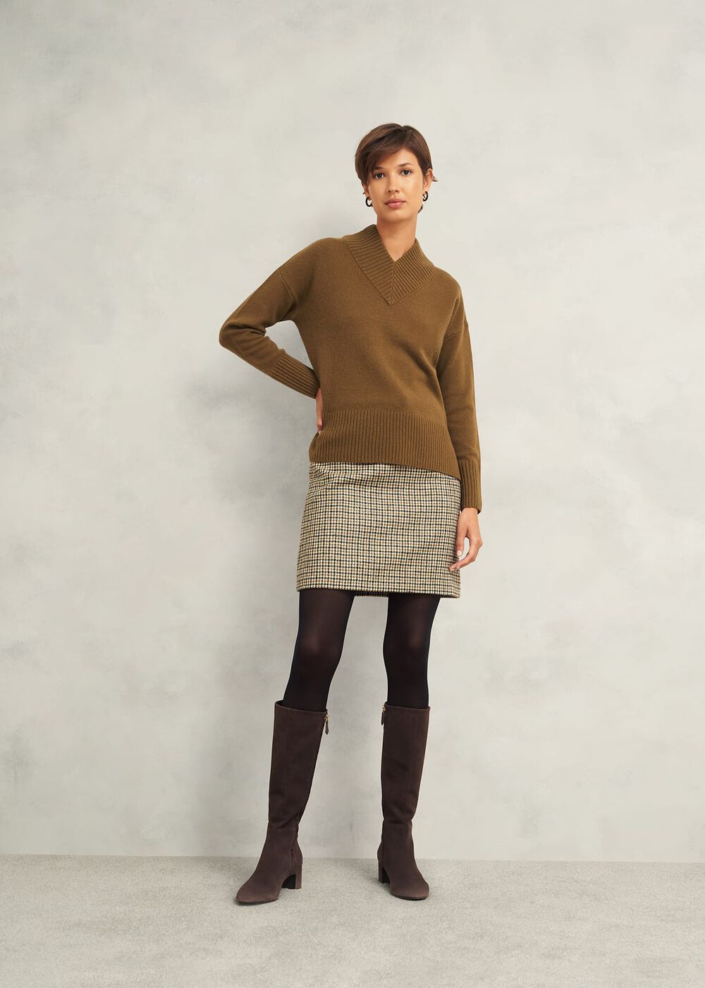 Becky Wool Blend Jumper, Toffee, hi-res