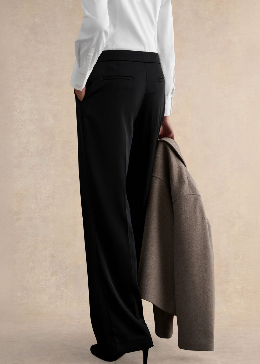 Howley Wide Pants, Black, hi-res