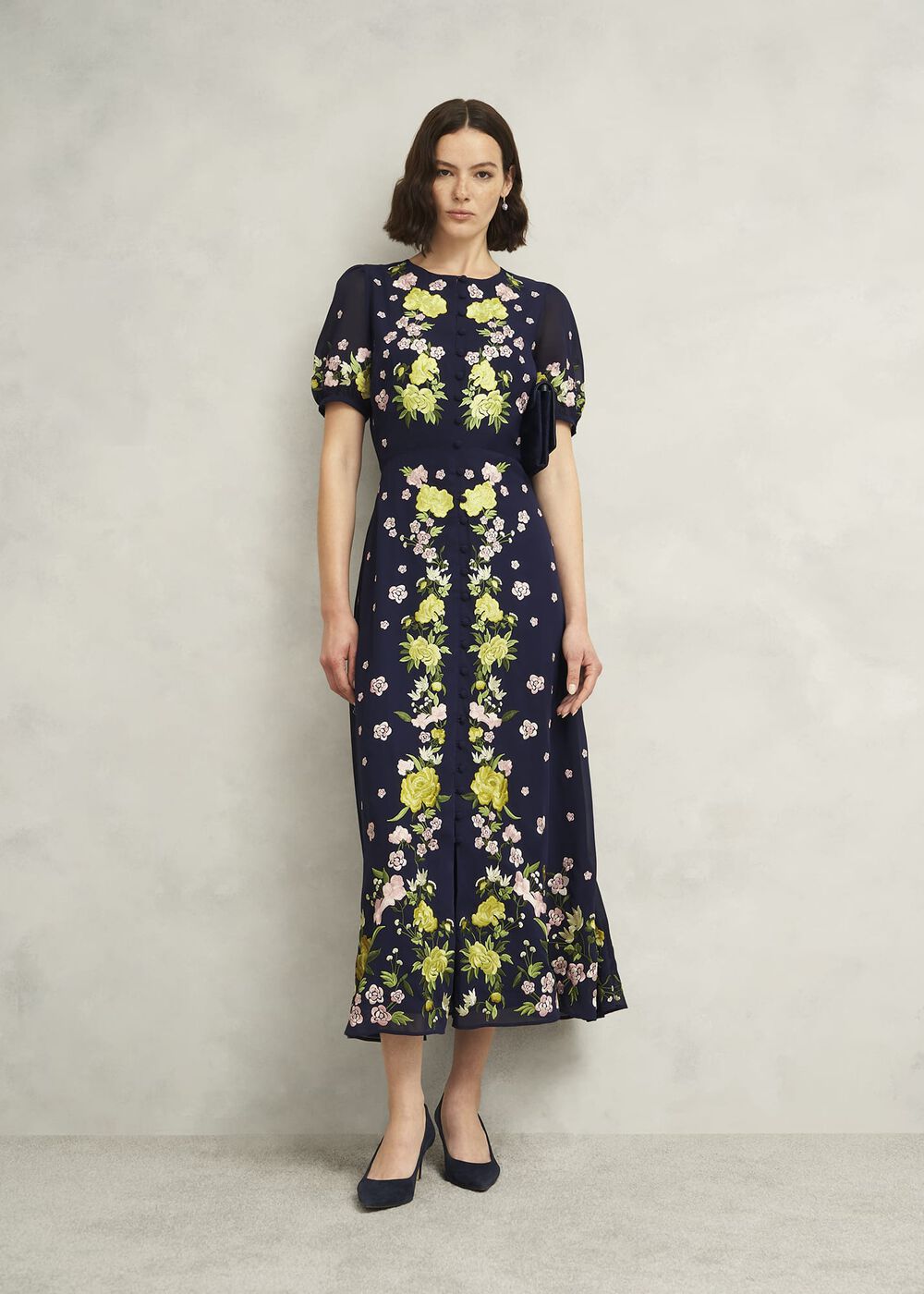 Petite Elva Embroiderd Dress, Midnight Multi, hi-res