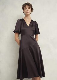 Eastbury Dress, Deep Brown, hi-res