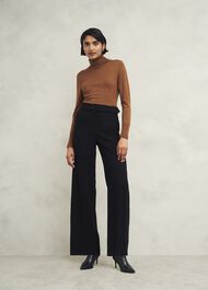 Drew Wide Trousers, Black, hi-res