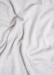 Carine Cashmere Sweater, Pale Grey Marl, hi-res