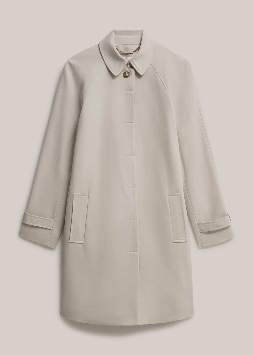 Vivienne Shower Resistant Trench Coat, Buff Grey, hi-res