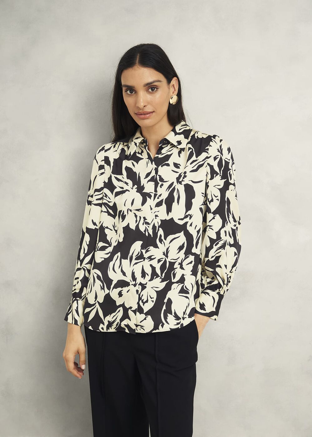 Askham Shirt, Black Cream, hi-res