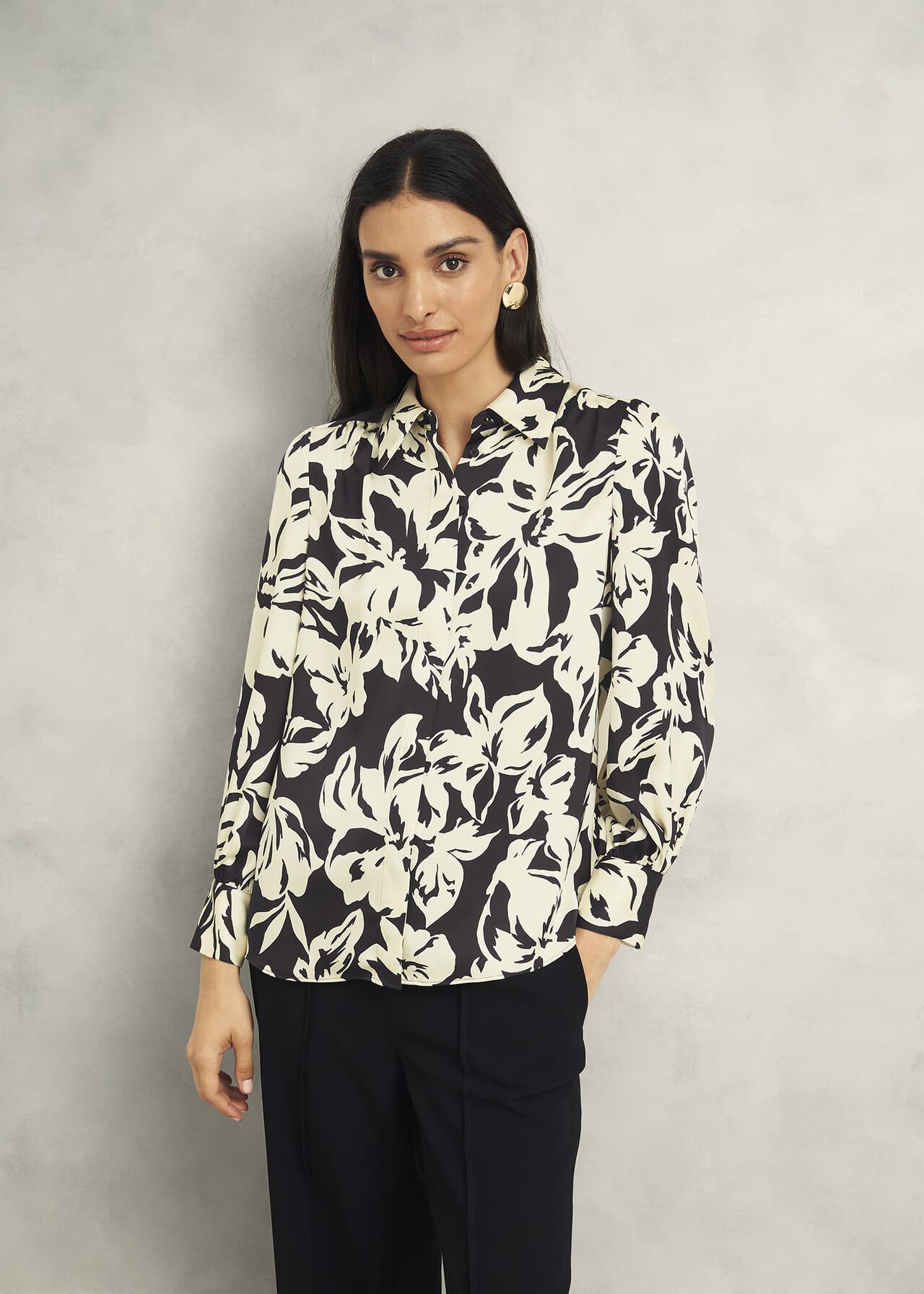Askham Shirt, Black Cream, hi-res