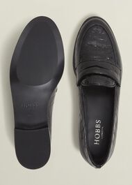 Lillian Leather Loafers, Black, hi-res