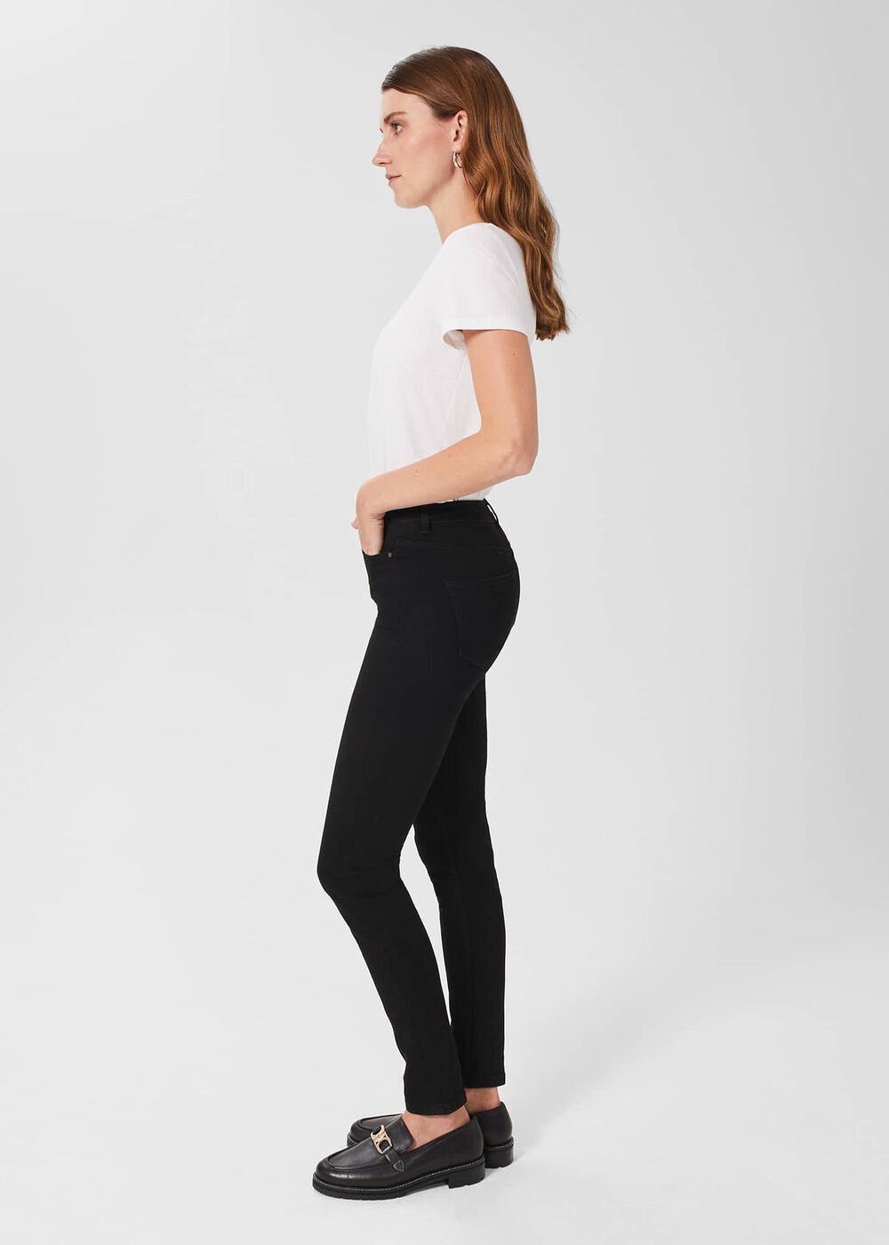 Petite Gia Sculpting Jeans, Black, hi-res