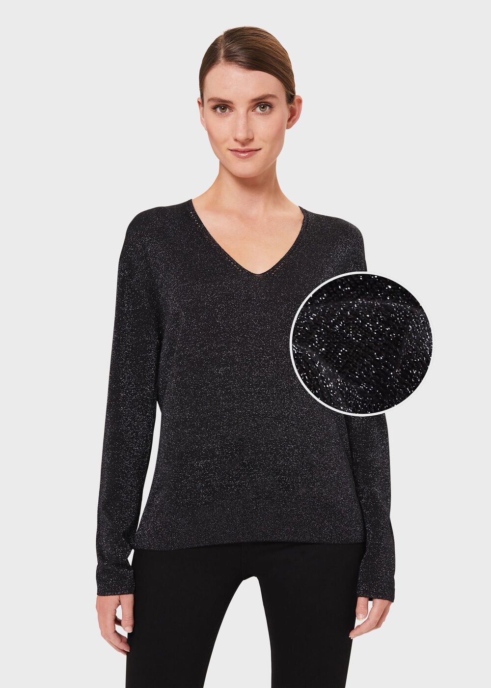 Mae Sparkle Jumper, Black Silver, hi-res