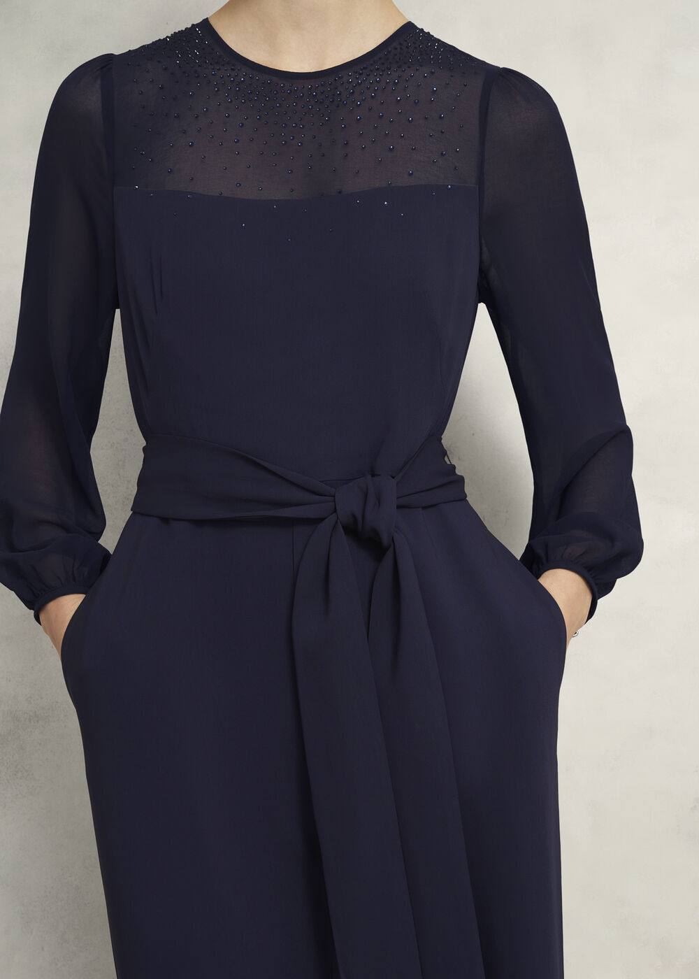 Anoushka Hot Fix Jumpsuit, Midnight Navy, hi-res