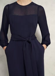 Anoushka Hot Fix Jumpsuit, Midnight Navy, hi-res