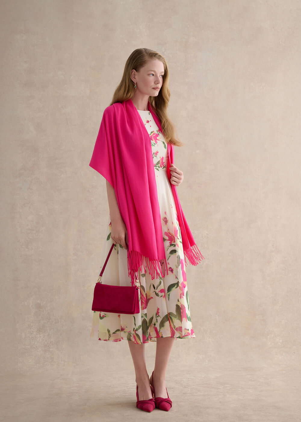 Matilda Scarf, Bright Pink, hi-res