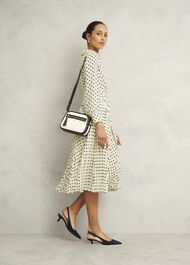 Larina Dress, Ivory Navy, hi-res