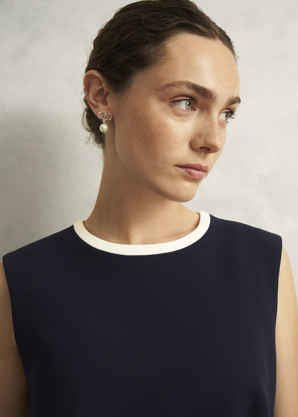 Sally Dress, Navy Ivory, hi-res
