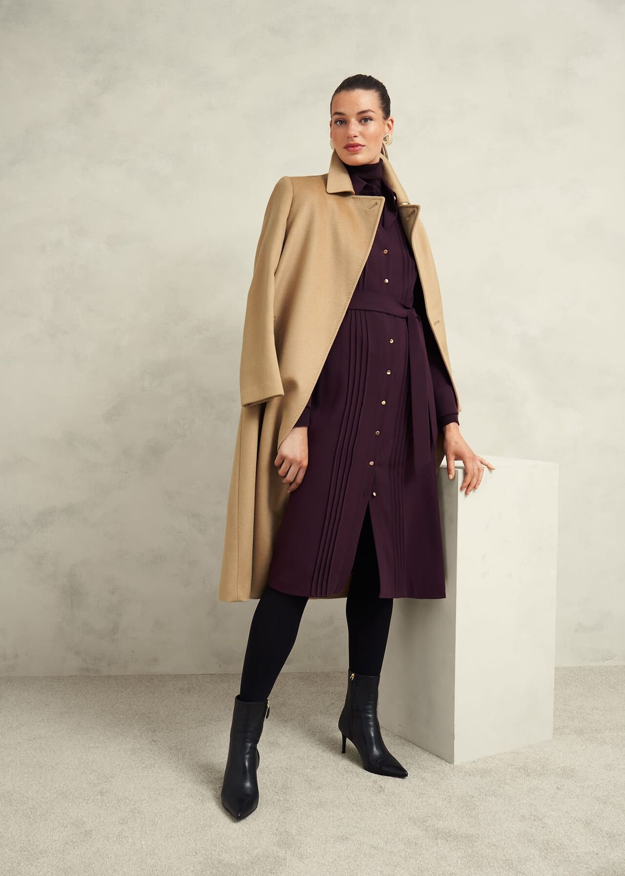 Livia Wool Coat, Hobbs Camel, hi-res