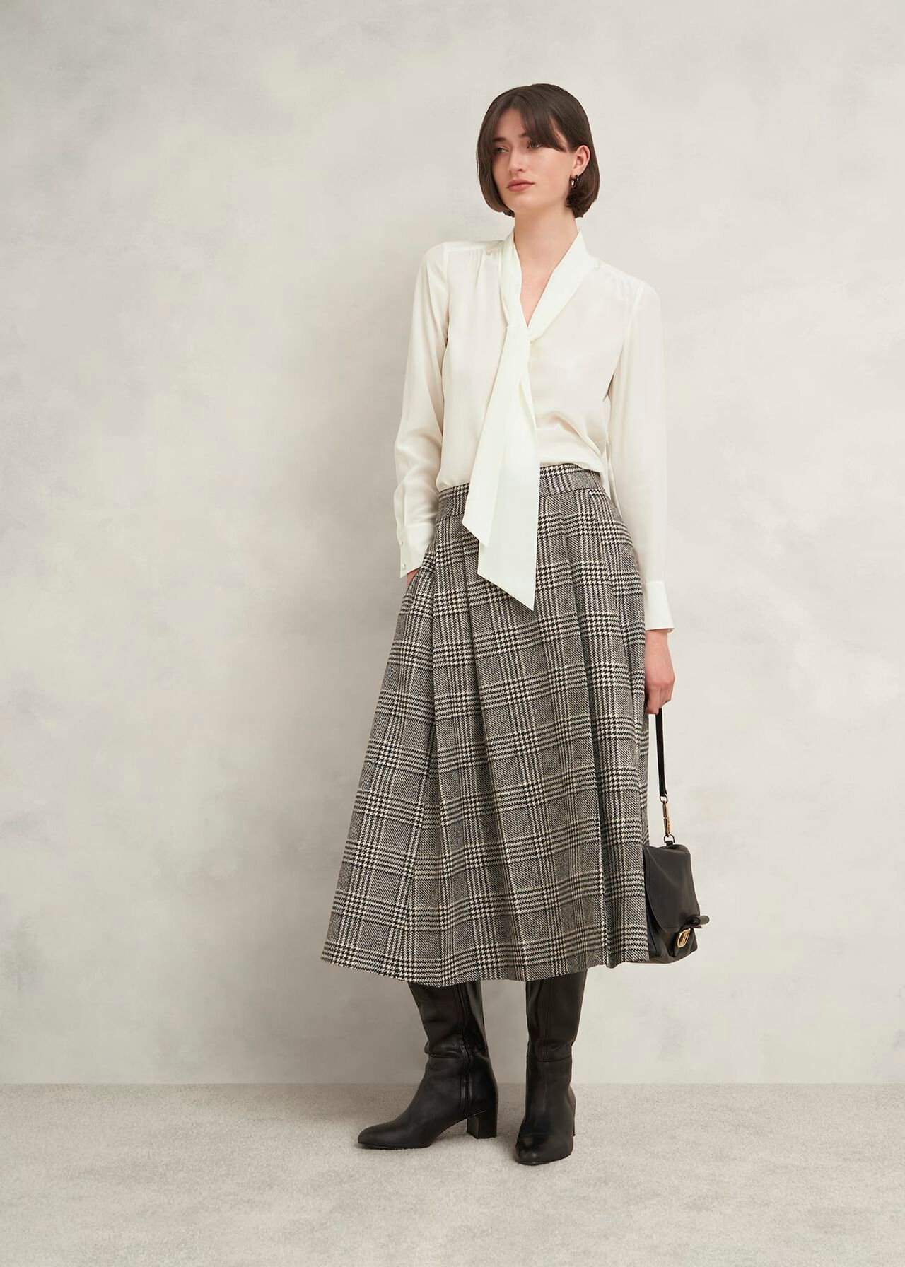 Mimi Silk Blouse, Ivory, hi-res