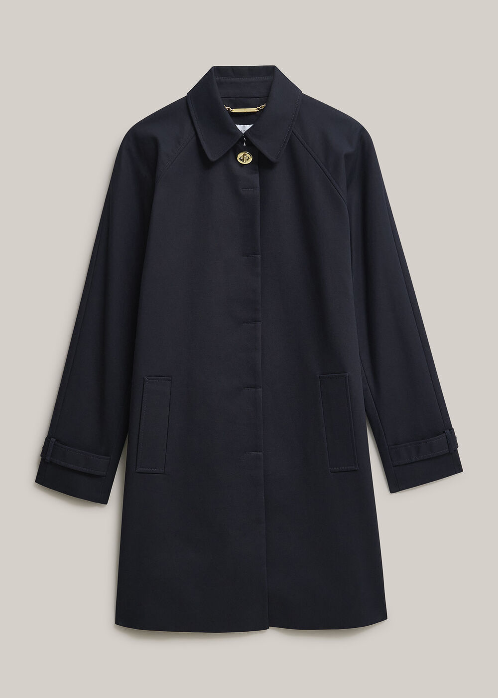 Vivienne Shower Resistant Trench, Navy, hi-res
