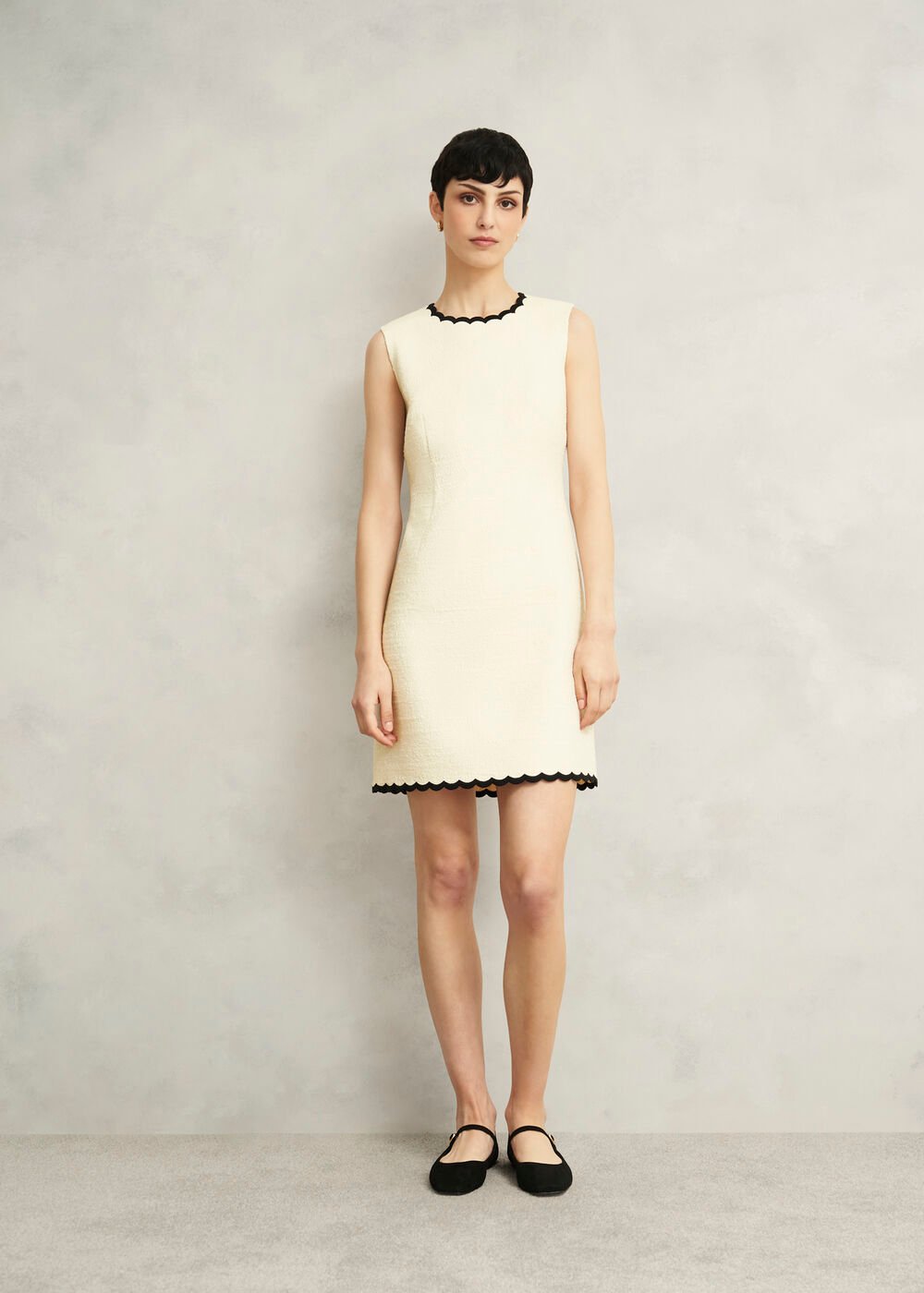 Laskett Boucle Mini Dress, Buttercream, hi-res