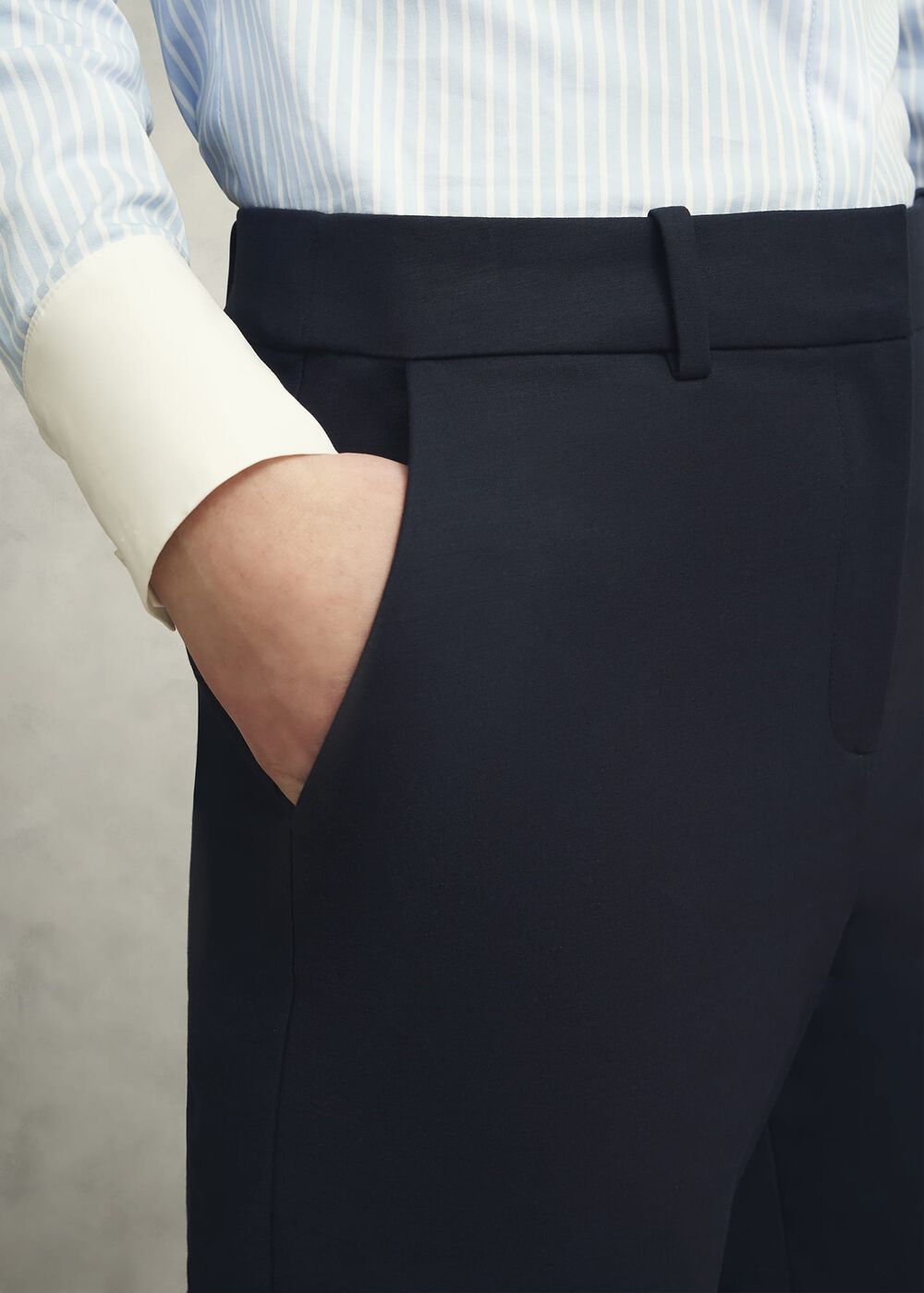 Petite Nicky Tapered Travel Pants, Navy, hi-res
