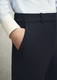 Petite Nicky Tapered Travel Pants, Navy, hi-res