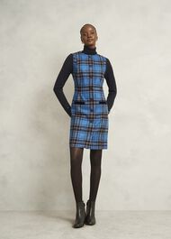 Petite Joella Wool Dress, Blue Multi, hi-res