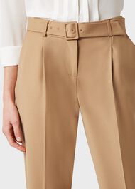Harrietta Tapered Pants With Wool, Camel, hi-res