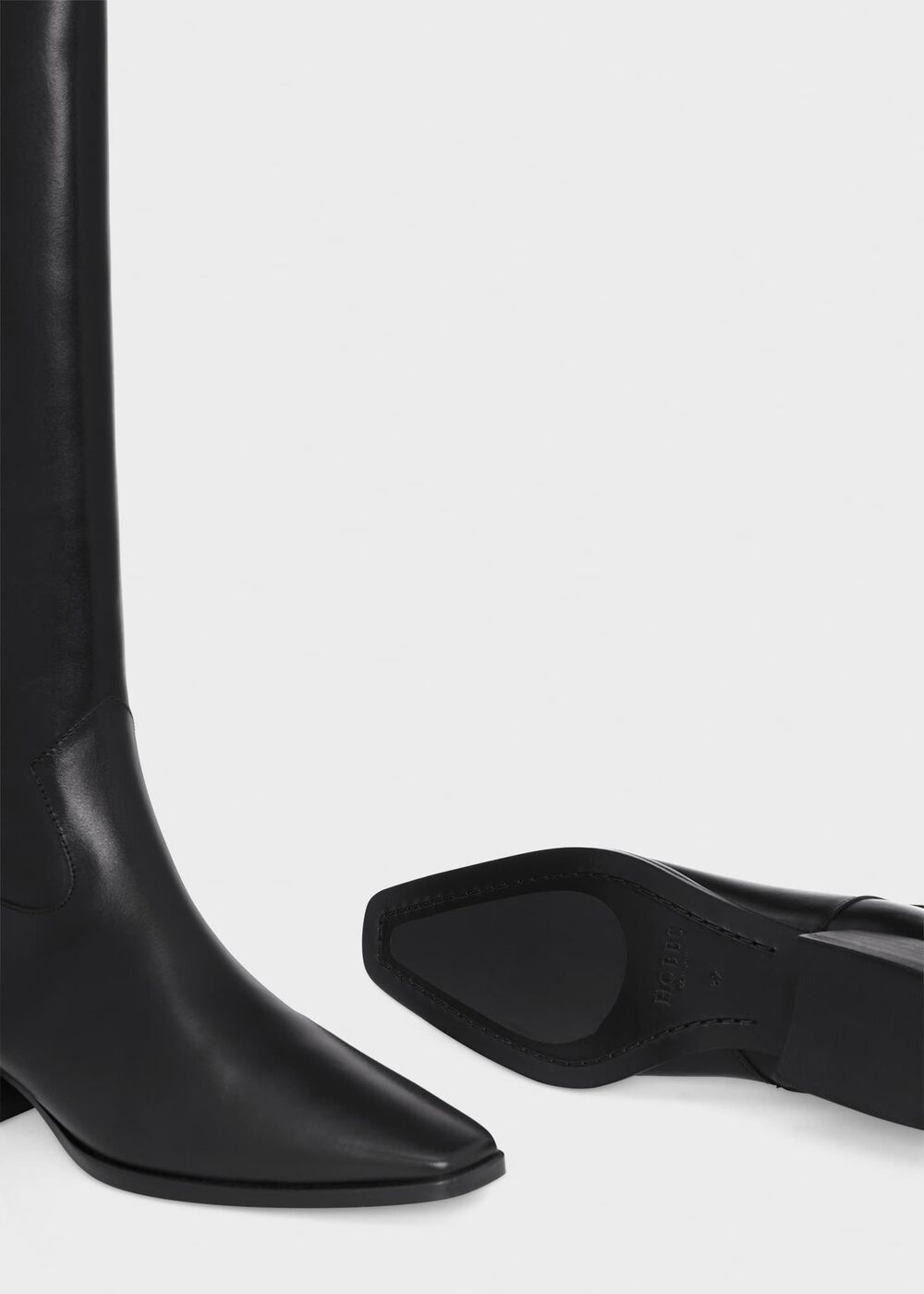 Rosanna Western Knee Boots, Black, hi-res