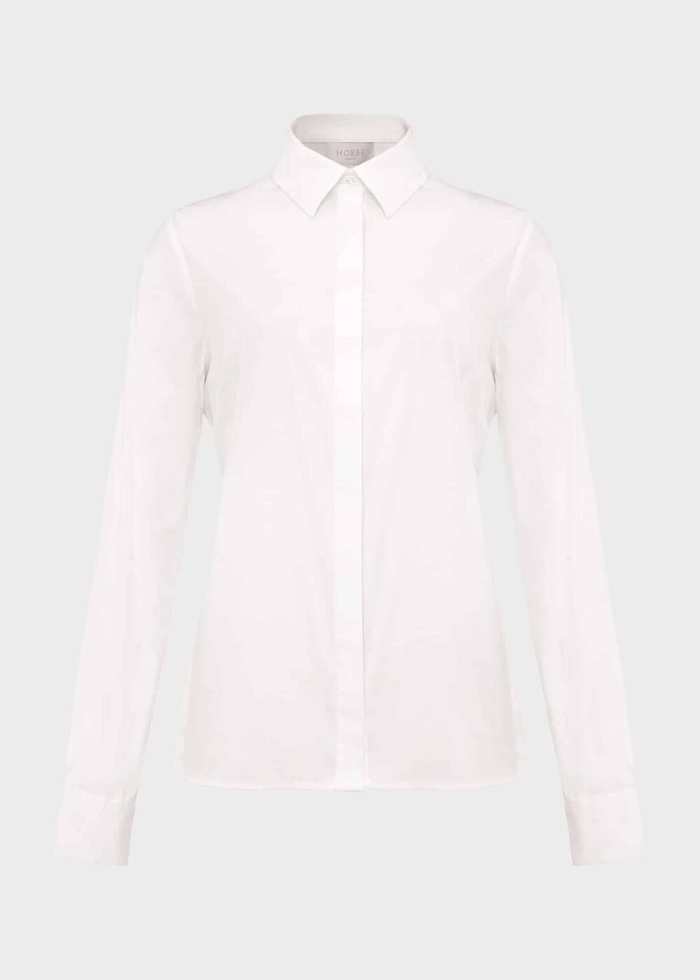 Victoria Cotton Shirt, White, hi-res