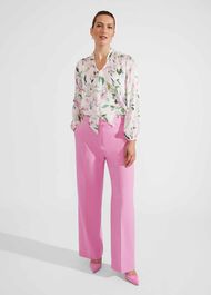 Aria Floral Blouse, Pale Pink Multi, hi-res