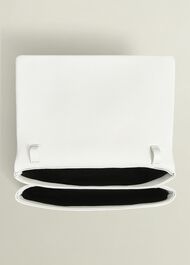 Jas Leather Clutch Bag, Ivory, hi-res