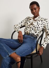 Lawson Blouse, Cream Black, hi-res