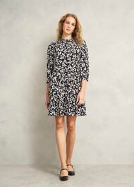 Lacey Dress, Navy Cream, hi-res