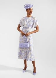 Greenwich Leather Clutch Bag, Lobelia Blue, hi-res