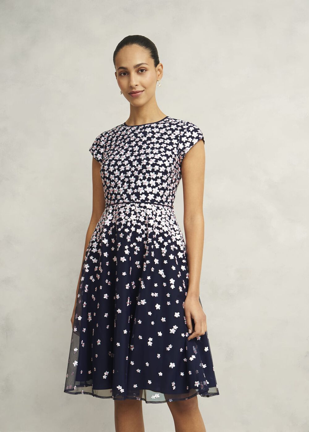 Betty Embroidered Dress , Midnight Pink, hi-res