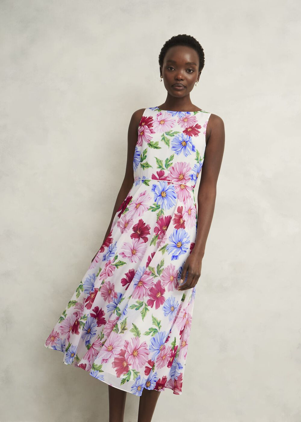 Petite Carly Dress, Ivory Multi, hi-res