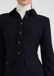 Adelia Ponte Dress, Navy, hi-res