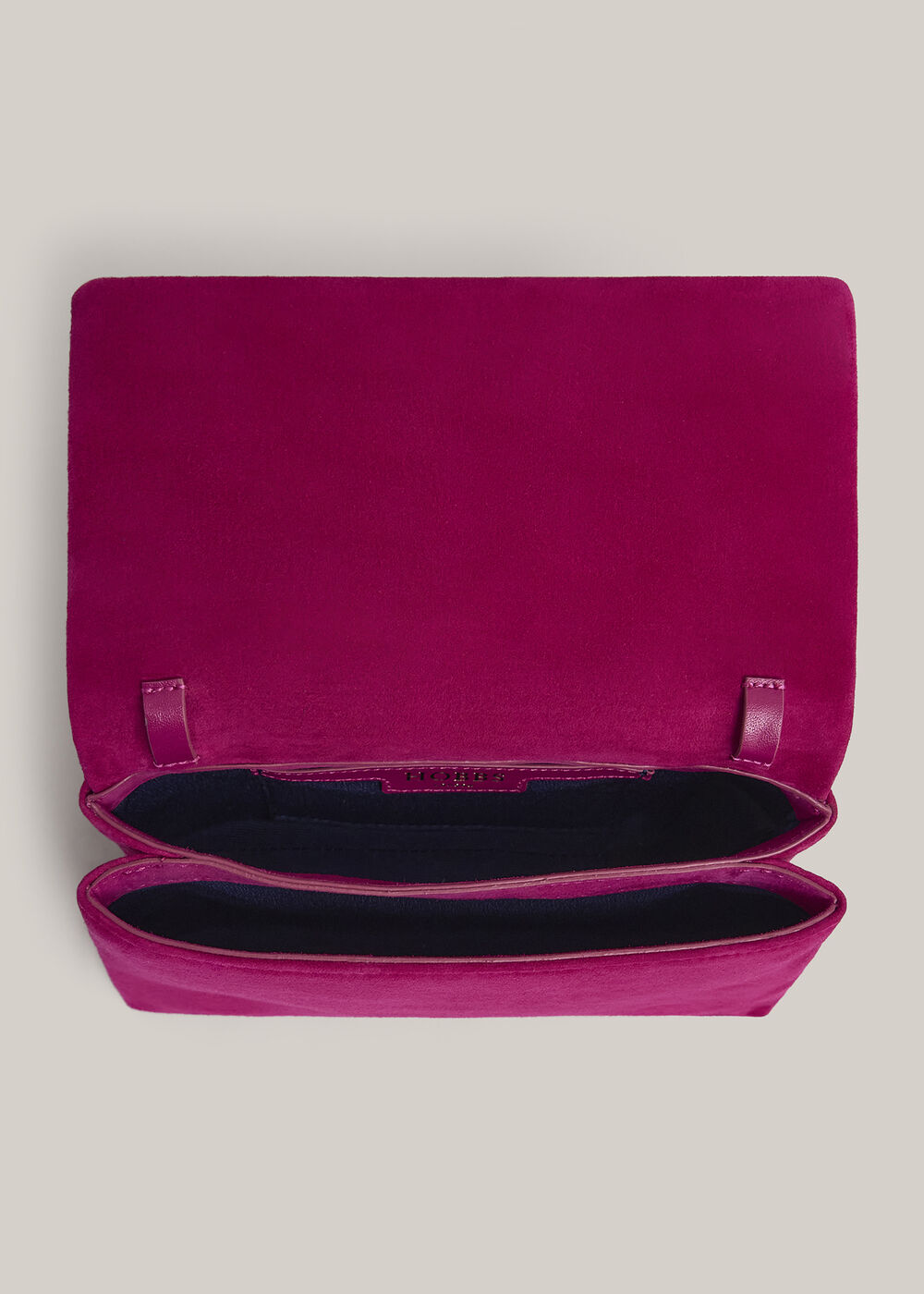 Jas Suede Clutch, Bright Pink, hi-res