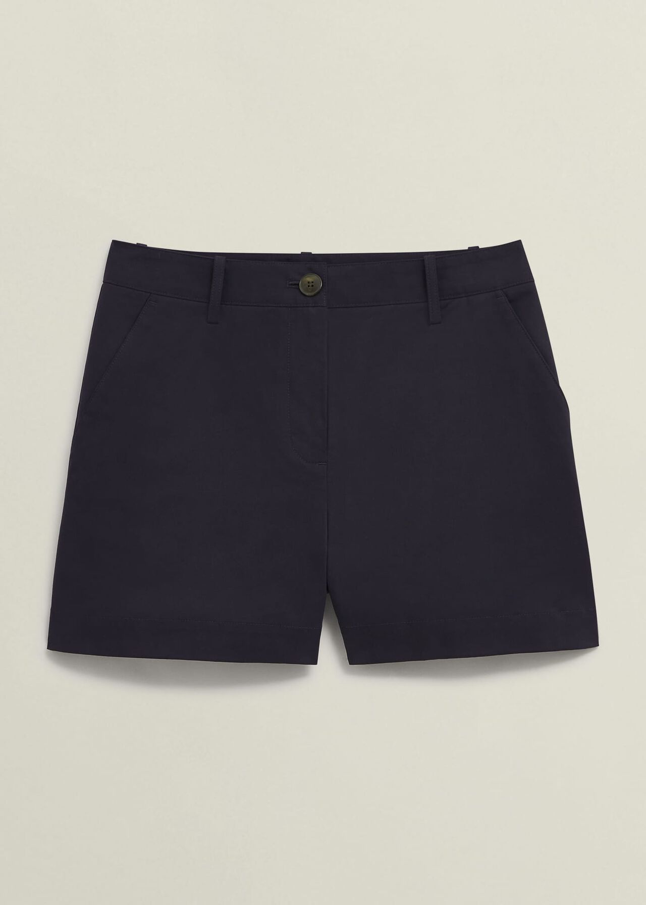 Reena Cotton Shorts, Navy, hi-res