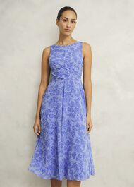Petite Jess Dress, Blue Multi, hi-res