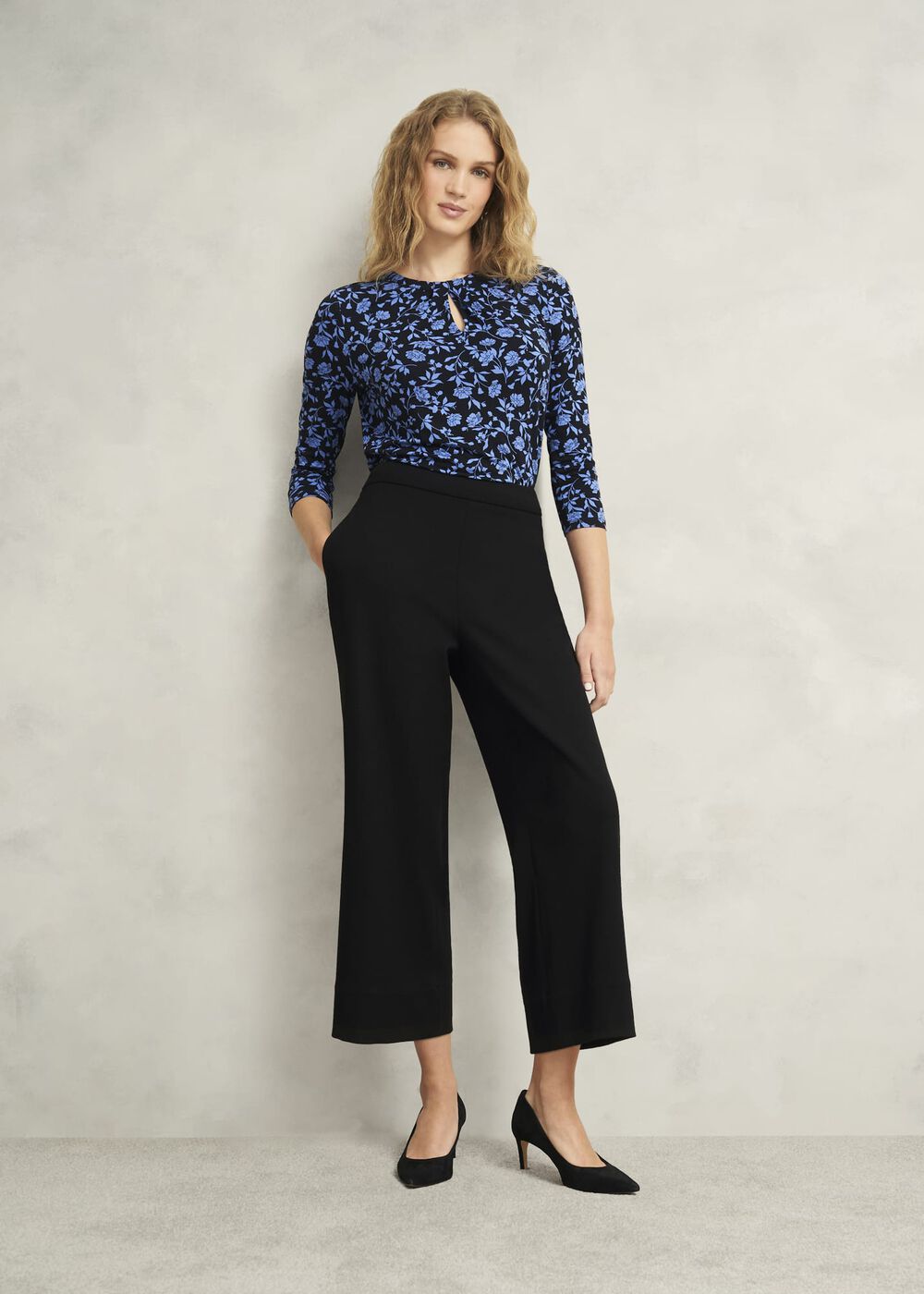 Dina Crop Pants, Black, hi-res