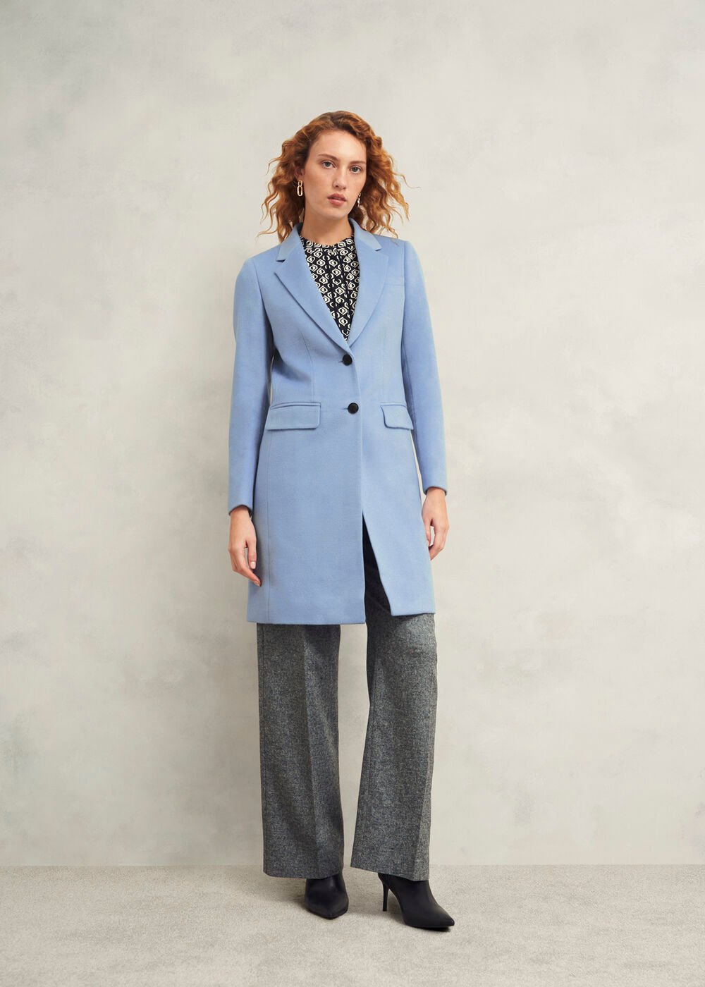 Petite Cavendish Wool Coat, Pale Blue, hi-res