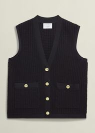 Tatton Knitted Tank Top, Black, hi-res