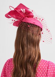 Areila Fascinator, Bright Pink, hi-res