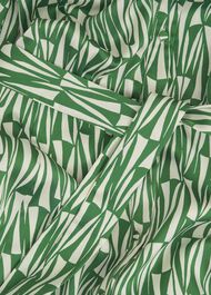 Deanery Midi Shirt Dress, Green Cream, hi-res