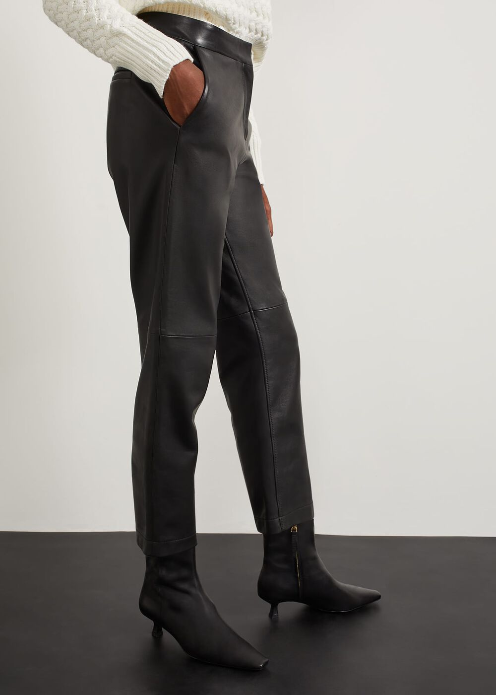 Kinsey Leather Pants, Black, hi-res