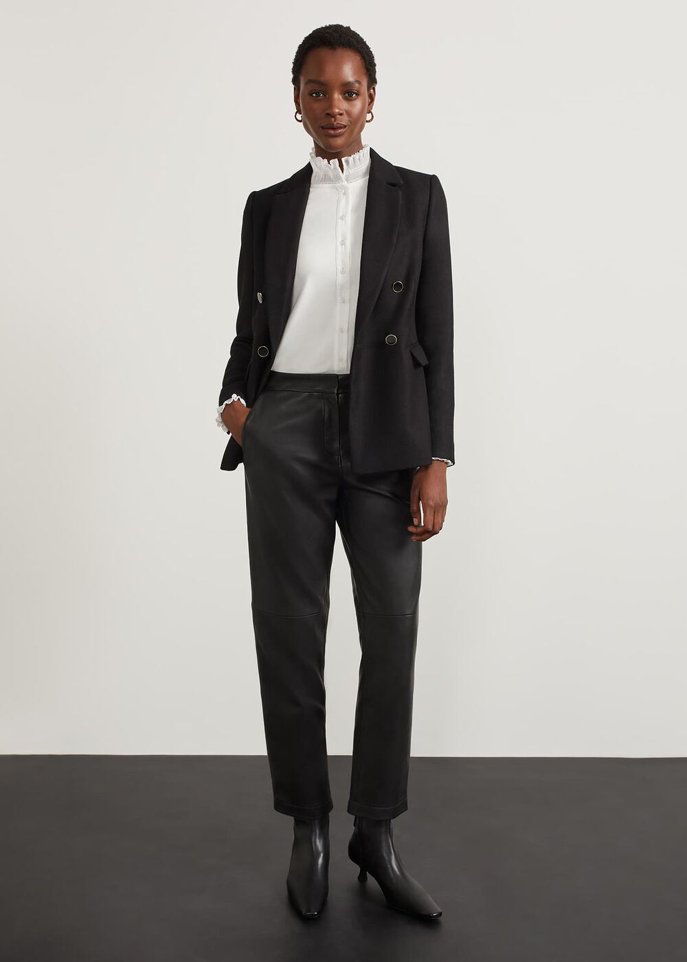 Kinsey Leather Pants, Black, hi-res