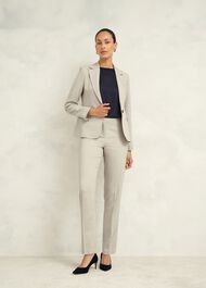 Ellen Straight Trousers, Buff Grey, hi-res