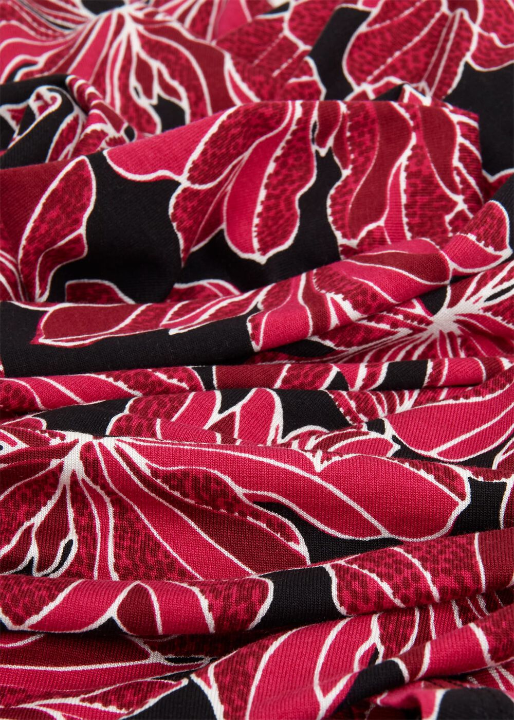 Mabel Jersey Dress, Black Pink, hi-res