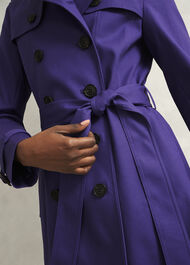 Petite Skylar Shower Resistant Trench Coat, Future Purple, hi-res
