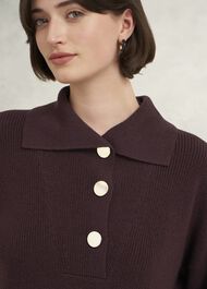 Brenna Merino Wool Sweater , Malbec, hi-res