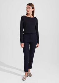 Petula Jumper With Wool, Hobbs Navy, hi-res